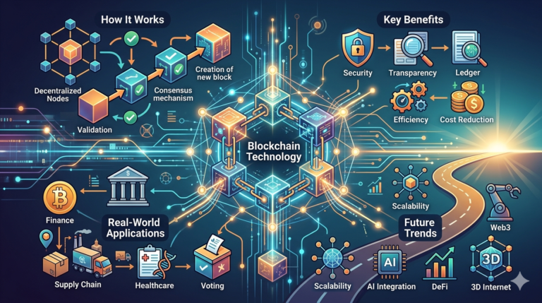 Blockchain Technology: Complete Guide to How It Works, Benefits, Real-World Applications, and Future Trends