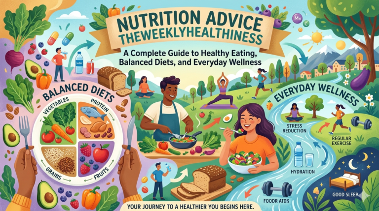 Nutrition Advice TheWeeklyHealthiness: A Complete Guide to Healthy Eating, Balanced Diets, and Everyday Wellness