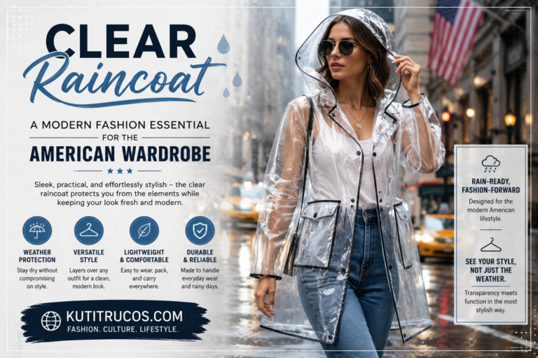 Clear Raincoat: A Modern Fashion Essential for the American Wardrobe