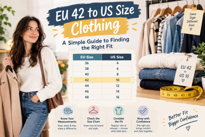 EU 42 to US Size Clothing