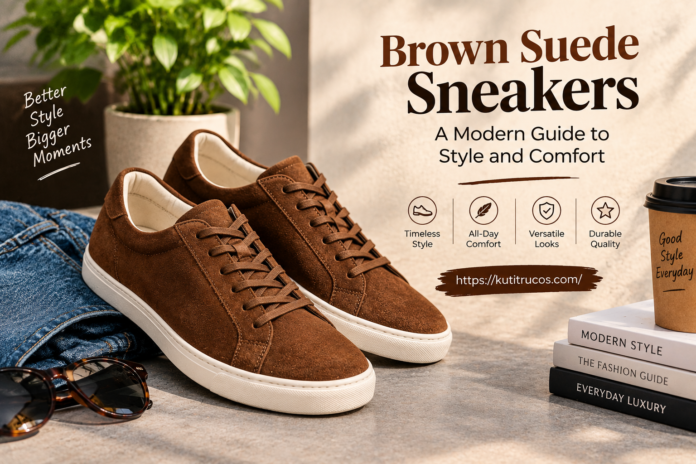Brown Suede Sneakers