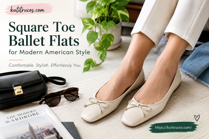 Square Toe Ballet Flats