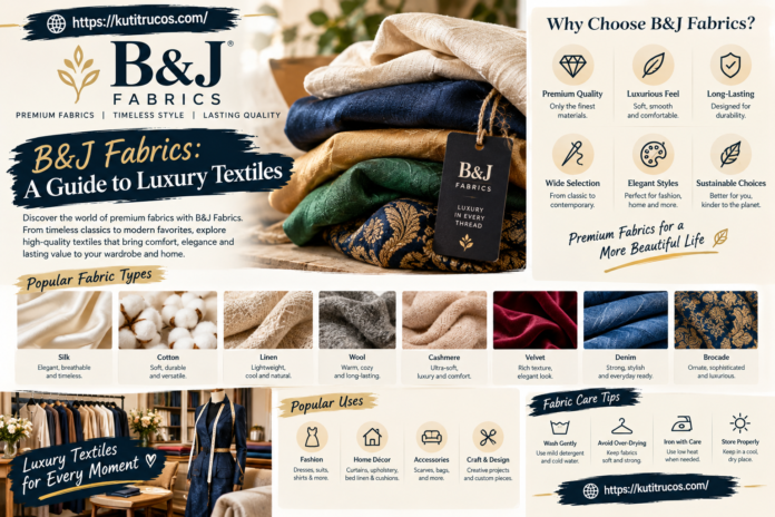 B&J Fabrics Luxury Textile Guide