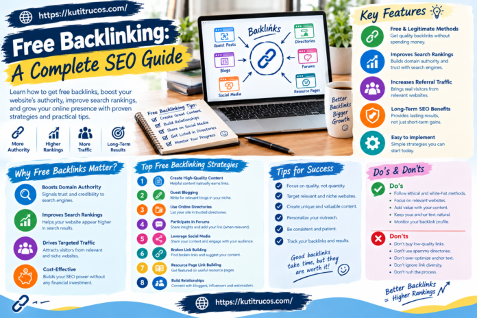 Free Backlinking SEO Guide Infographic