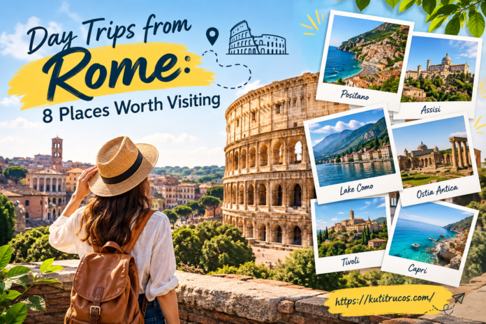 Rome Day Trips Travel Collage