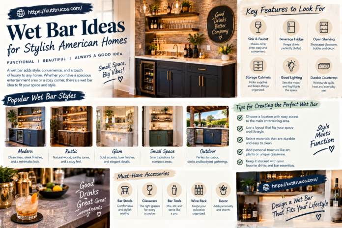 Stylish Wet Bar Ideas Infographic
