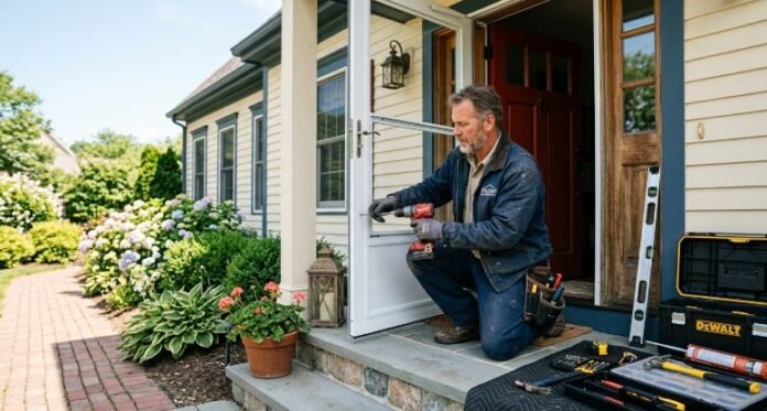 storm door installation
